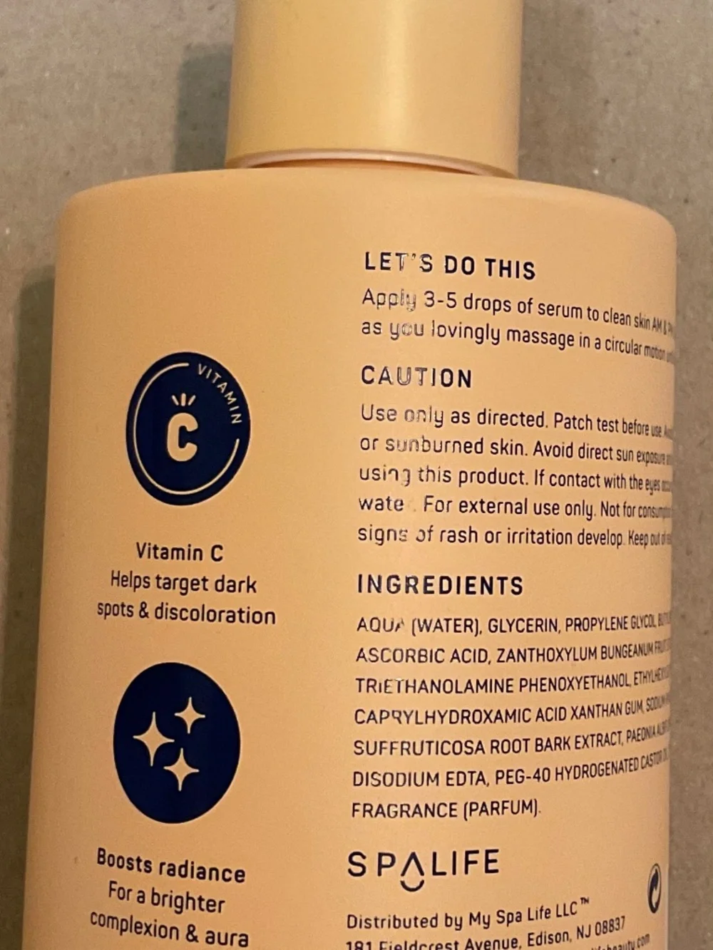 SPALIFE Glow vitamin c brightening facial serum